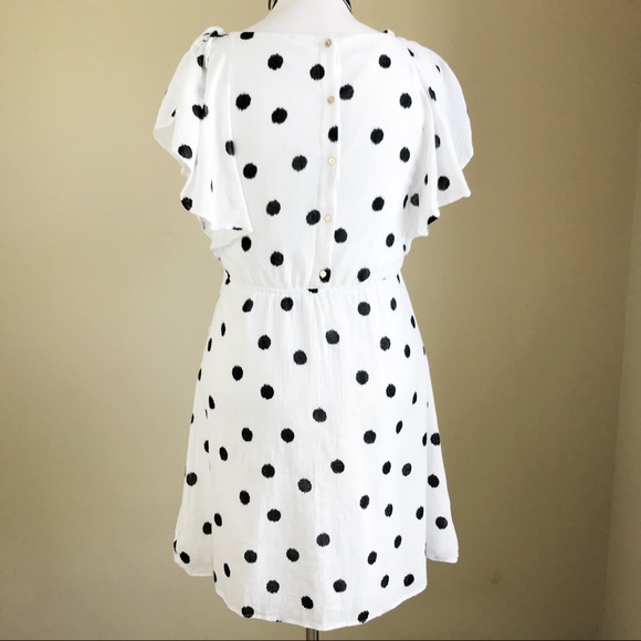 A New Day Polka Dot Print Ruffle Sleeve Dress - Picture 4 of 8